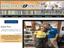 Tablet Screenshot of magnoliaspringslibrary.org